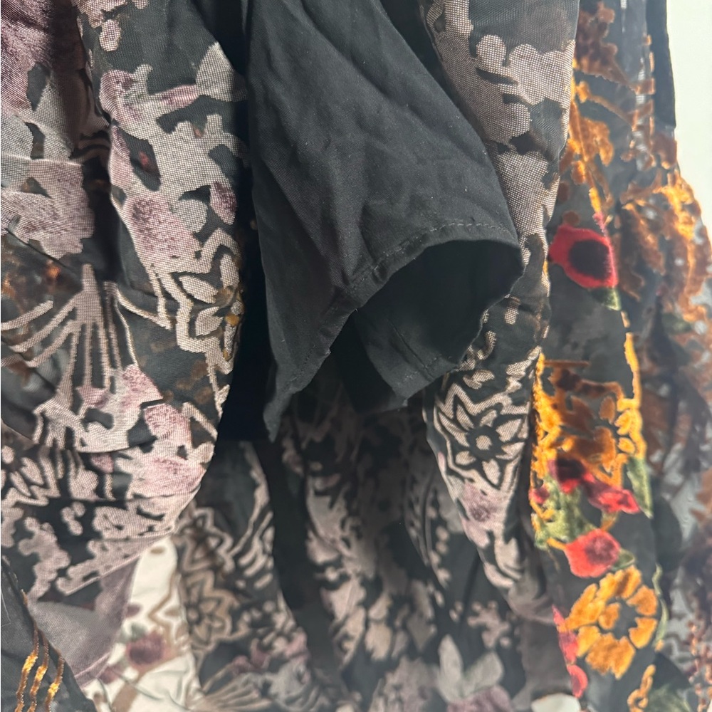 Baltic Born Women Maxi Dress SMALL Velvet Burnout Milkmaid Renaissance Smocked - Picture 8 of 16